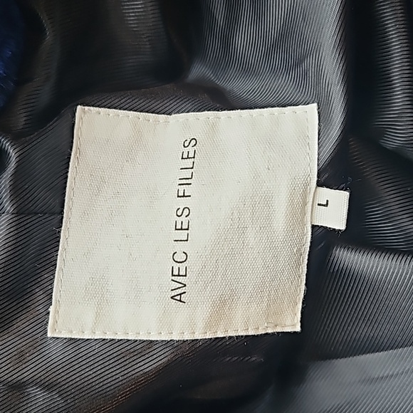 Avec Les Filles Royal Blue Mob Wife Notched Faux Fur Jacket L NWOT - Picture 4 of 8